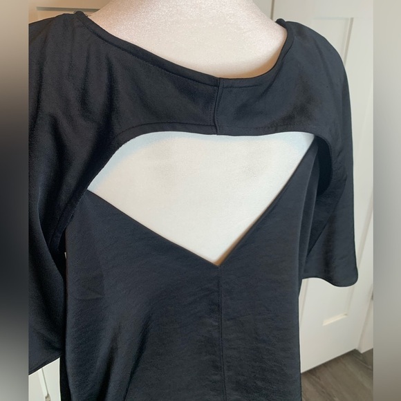 Anthropologie Daily Practice Black Open Back Blouse Size Small - Picture 7 of 13